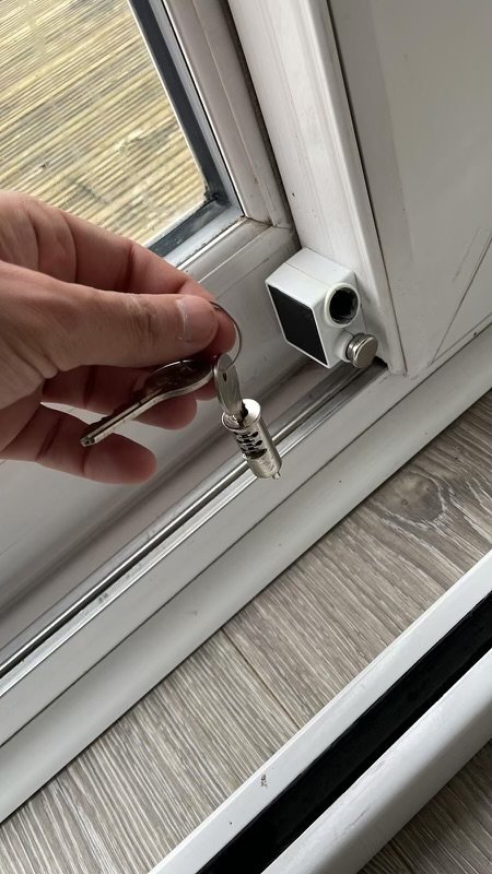 Window locks replaced | one person holds the keys with the cylinder.